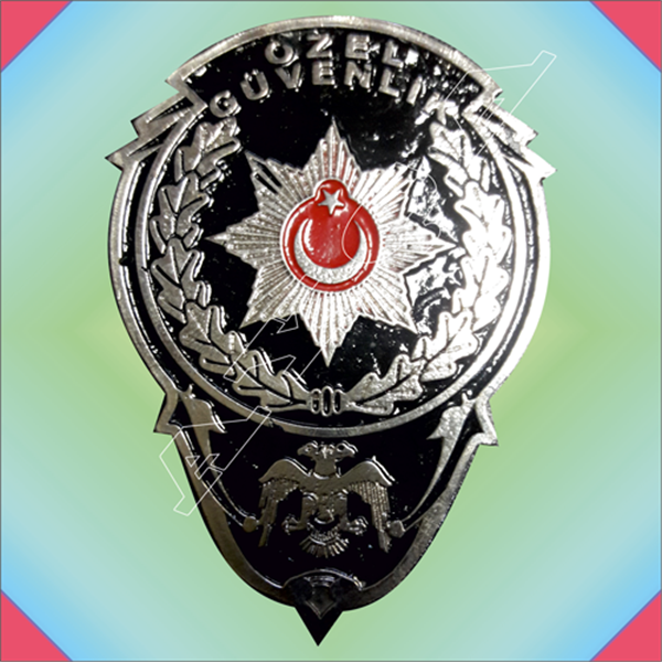 ÖZEL GÜVENLİK (NİKEL KAPLAMA) DÖKÜM CÜZDAN ROZETİ CÜZDANSIZ