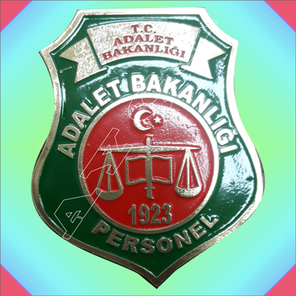 ADALET BAKANLIĞI (SARI KAPLAMA) DÖKÜM CÜZDAN ROZETİ CÜZDANSIZ