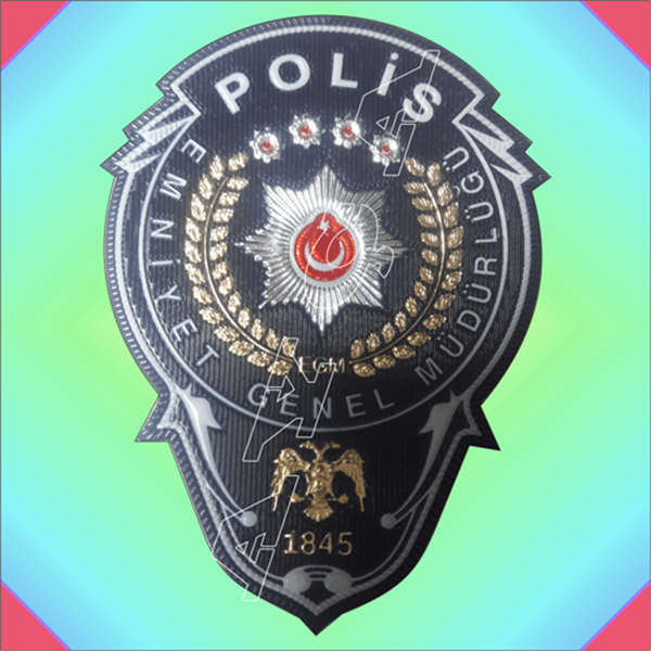 POLİS (YENİ) ÖZEL PLASTİK BASKI KABARTMA CÜZDAN ROZETİ CÜZDANSIZ