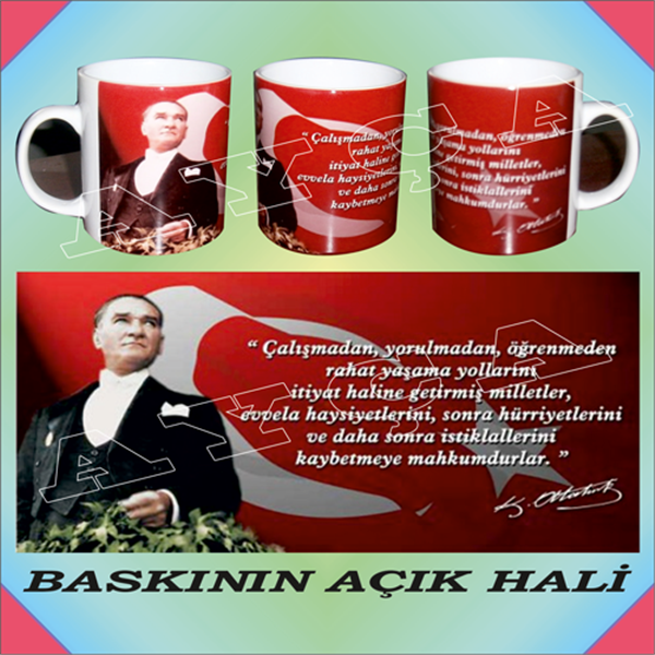 ATATÜRK BASKILI KUPA BARDAK