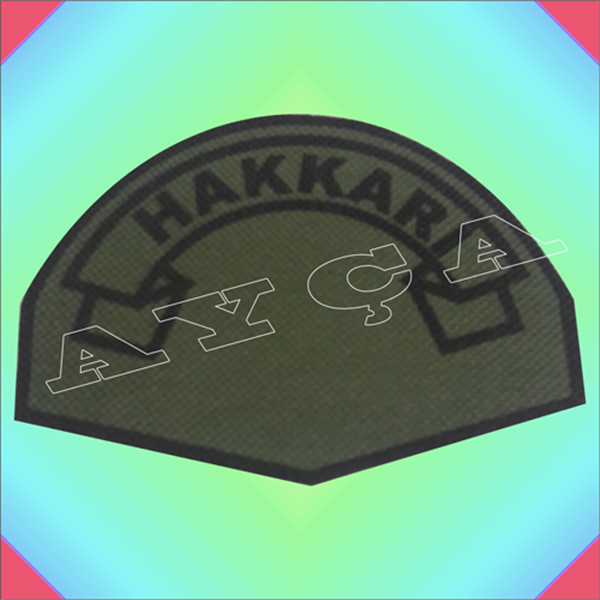 ÖZEL BASKI HAKİ KUMAŞA İL YAZISI (HAKKARİ) KOL ARMASI