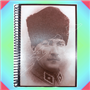 	ATAÜRK BASKILI MDF KAPAKLI DEFTER